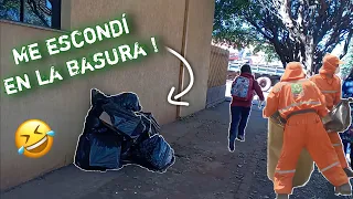 Me escondi en la basura! no creeras lo que paso !!!!