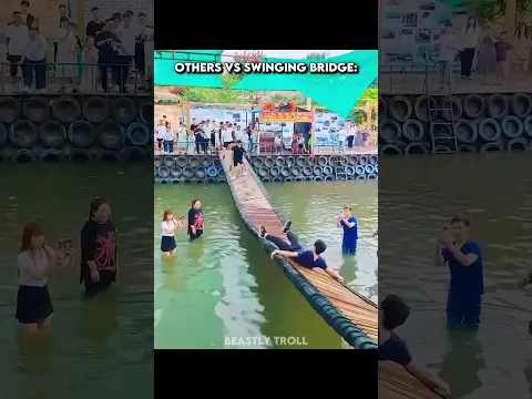 Swinging Bridge Challenge is Crazy💀