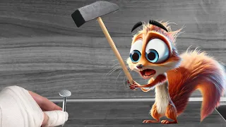 Squirrel Cannot Hit The Nail