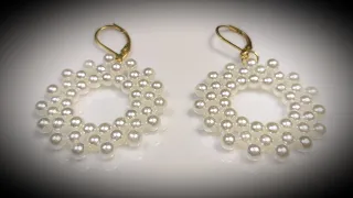 Elegantes Aros de Perlas...Clase # 336!!!