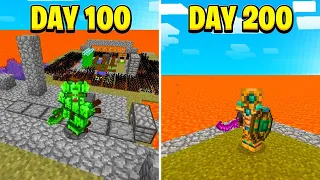 I Survived 200 Days In a Minecraft Volcano (Here's What Happened)