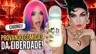 PROVANDO COMIDAS “DUVIDOSAS” DA LIBERDADE 😳🍜 FT @Ismeiow