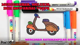 Vespa menggambar, melukis dan mewarnai untuk mengasah keterampilan anak #1