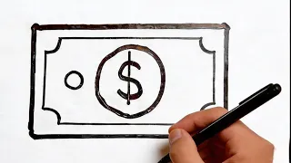 🔥🛑Cómo dibujar un BILLETE DE DÓLAR AMERICANO 💲 💴💶- How to draw an AMERICAN DOLLAR