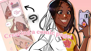 🌸creating a comic page using CLIP STUDIO PAINT! ･ ｡