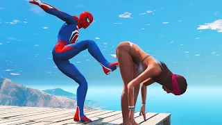 SPIDERMAN Silly Ragdolls | GTA 5 Mods Jumps/Fails #61 (Euphoria Physics | Funny Moments)