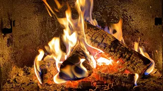🔥 Relaxing Fireplace with Burning Logs and Crackling Fire Sounds for Stress Relief 4K | Real