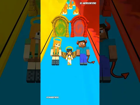bantu keluarga Steve jadi malaikat baik #minecraft #roblox #shorts