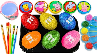 Satisfying Video l How to make Rainbow Lollipop Skull with Slime Eggs into Galaxy Cutting ASMR