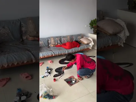 guy scares his girlfriend with his amazing art #shorts #fyp
