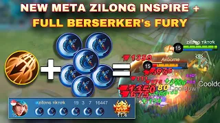 NEW META ZILONG SPELL INSPIRE + FULL BUILD KAMPAK PUTIH - Damage nya Gila🔥| MLBB