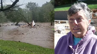 Family "barely escapes" Helene's floodwaters