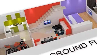 15X50 House Plan for a Small Plot | Low Budget Home Design & 3D Elevation