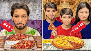 1 Rupees Pizza Vs 10000rs Pizza | Lodhi Squad 