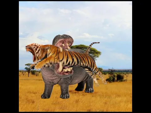 क्या बाघ हिप्पो को हरा सकता है hippo vs tiger in hindi #short