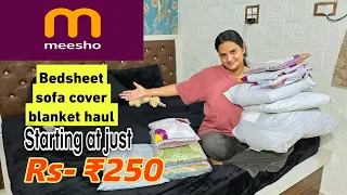 Messho Bedsheet Sofa Covers blanket Haul 💞|| #snappygirls #meesho #meeshohaul #therott #viral