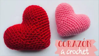 CORAZÓN A CROCHET / Como tejer corazón a crochet paso a paso