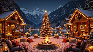 Relaxing Christmas Ambience 🎄🔥 Warm Fireplace, Gentle Snow & Peaceful Holiday Music