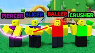 We became the BALLER, SLICER, PIERCER, and CRUSHER in Roblox!