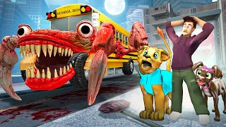 SCHOOL BUS EATER is following me... (Gmod Sandbox)