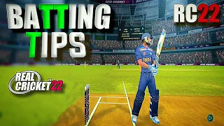 🔥 Real Cricket 22 Batting Tips , Rc22 Top 5 Batting Tips, Best Timing , Shot Map  Preset !
