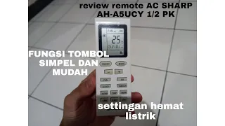 REMOT AC SHARP || SIMPEL DAN MUDAH || AC AH-A5UCY || TIMER OFF DAN ON PADA AC SHARP ||