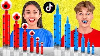 NÃO ESCOLHA A CAIXA ERRADA || Desafio de bebida do TikTok! Tente NÃO RIR, por 123 GO! CHALLENGE