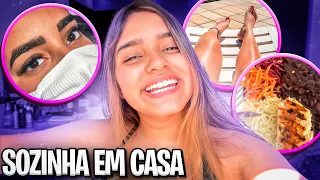 ROTINA SOZINHA EM CASA - CÍLIOS, SOBRANCELHA, MARQUINHA...