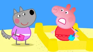 Who ruins Peppa Pig Sandcastle At The Beach | Cartoons for Kids | Fun Animation | Peppa Pig Videos