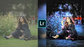 Lightroom dark and blue effect photo editing tutorial | lightroom background colour change preset