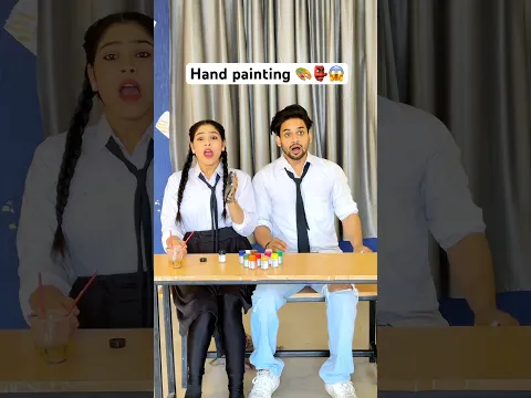 Painting🎨challenge👺😱|| school life || #shorts #shortvideo #magic #school #schoollife #fyp