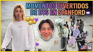 Top de los momentos divertidos de BTS en Stanford, hubo mucho ship 💜 🗣️