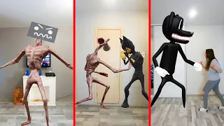 Siren Head, Cartoon Cat, SCP 303, Cartoon Dog in real life / Compilation #shorts