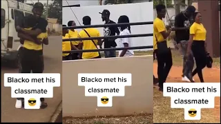 How Black Sherif treated his secondary school mates when he met them by the roadside