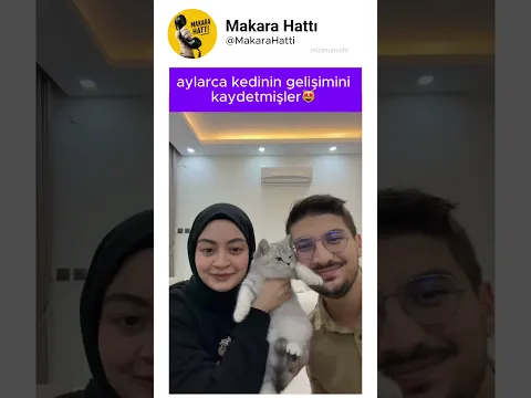 kedi büyüyene kadar video çekmişler❤️