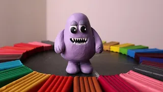 I made a GRIMACE from plasticine.