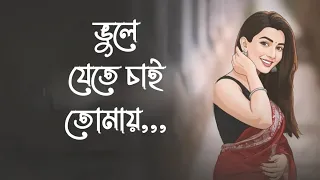 ভুলে যেতে চাই তোমায় মুছে দিতে চাই সে স্মৃতি তবু  খুব বেশি মনে পড়ে, আমি প্রাণহীন এক দেহআমি হৃদয়হী,
