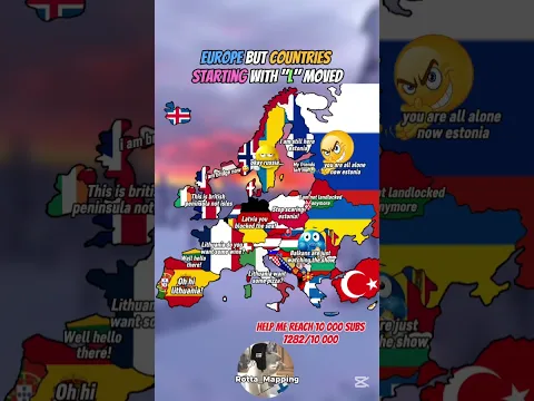 Europe but countries starting with L moved #map#mapping#mapper#geography #europe#countries#fyp#flags