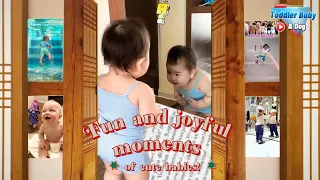 💖Fun and happy moments of cute babies!👶#baby #dog