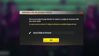 Codigo de activacion Free Fire Advance. Por que no me llega el Codigo de Activación