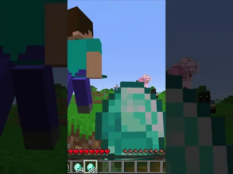 Sonu 😰 Minecraft'ta Bebek Zombi Çok Şanslı #shorts