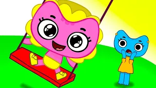 🎵 Песенка про детскую площадку 🎶  - Yes Yes Playground Song - Котики, вперед! - Песни для малышей