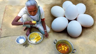 Egg Poached curry cooking by Santali tribe grandmother | how to cook Anda pouched curry