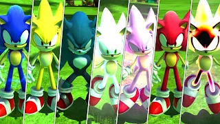 EVOLUÇÃO DO SONIC EM FORMAS MOVIE, WEREHOG, MIRACLE, SUPER, SSG, SSB, HYPER E ULTIMATE SUPER!