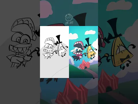 MAKING OF - DIGITAL FALLS  #animation #art #tadc #digitalart #gravityfalls #digitalcircus