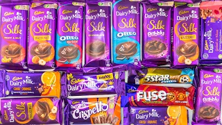 ASMR CHOCOLATE DAIRY MILK SILK OREO, BUBBLY, HAZELNUT, FRUIT&NUT, REDVELVET, CRISPELLO, FUSE, 5 STAR