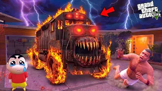 Franklin & Shinchan Destroyed the Haunted Cursed Train! 🥹 | GTA 5