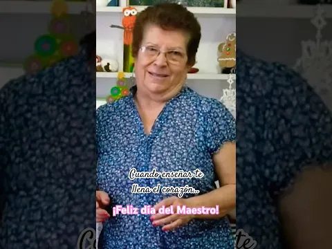 Esperanza, maestra de tejido 🩷#díadelmaestro #crochet #tejer #amor