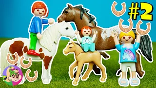 A família Vogel na fazenda de cavalos 🐴🤠 Farm Story Part 2 | Playmobil Film