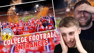 British Brothers Reacting to THE BEST COLLEGE FOOTBALL ENTRANCES